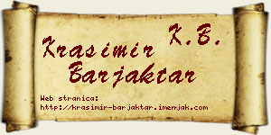 Krasimir Barjaktar vizit kartica